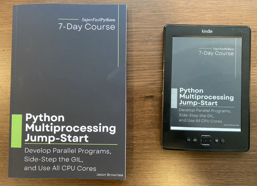 Photo of physical copies of "Python Multiprocessing Jump-Start"